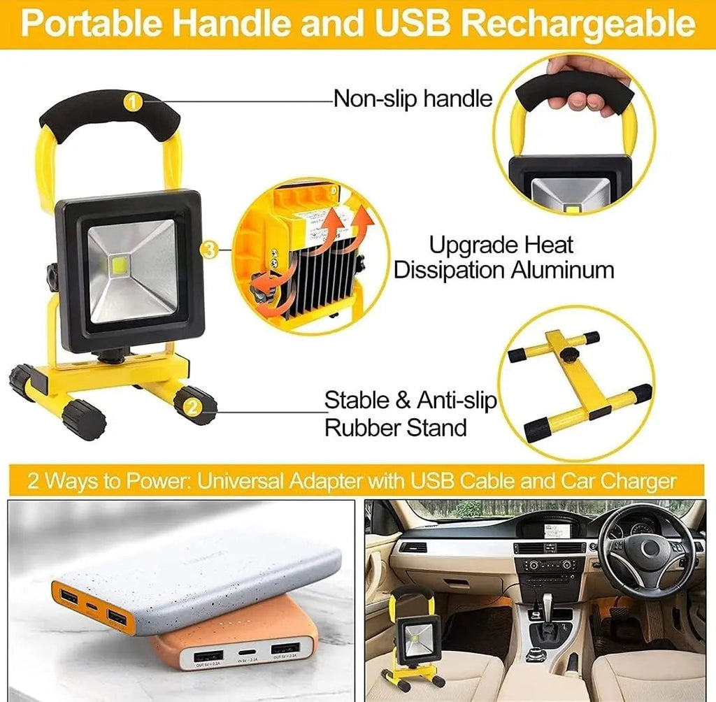 10W Rechargeable COB LED Work Light