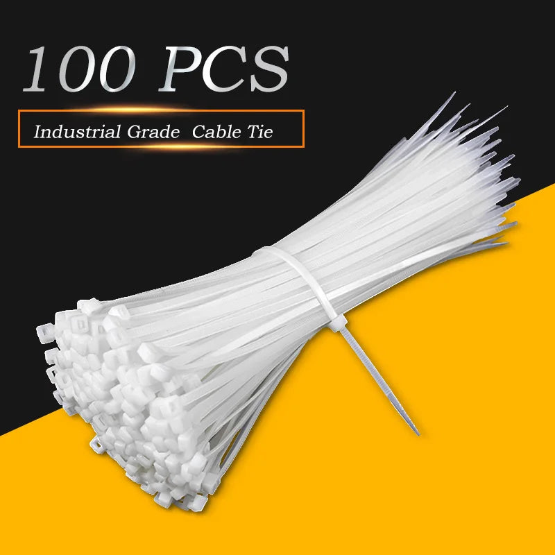100-Piece Heavy Duty Nylon Cable Ties