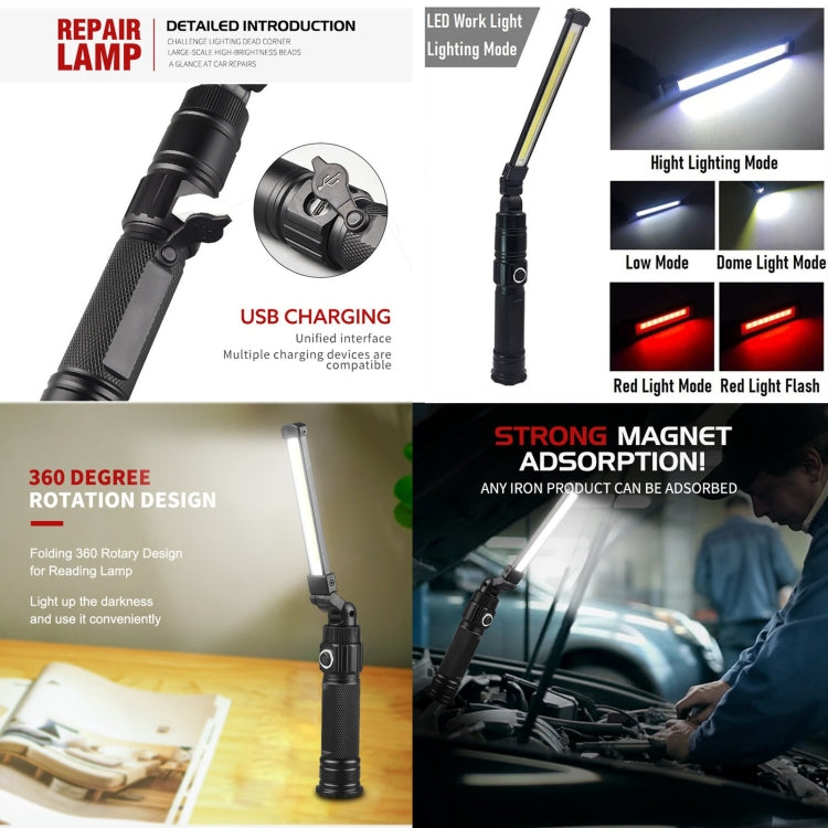 W552 Folding Magnetic USB Work Light — Battery Not Included