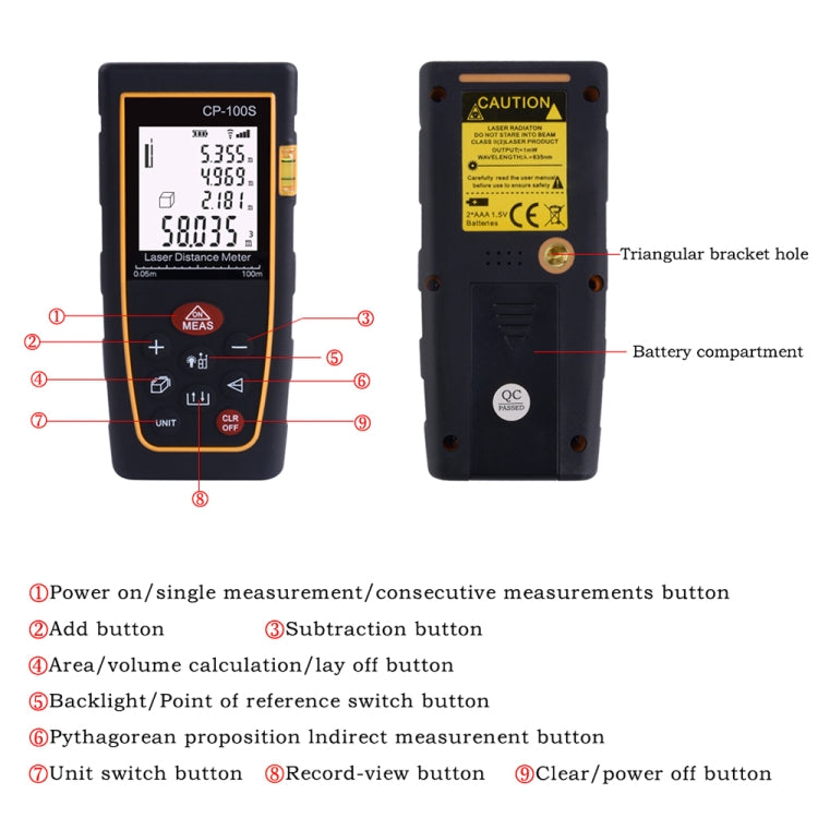CP-100S Laser Distance Meter — 100m