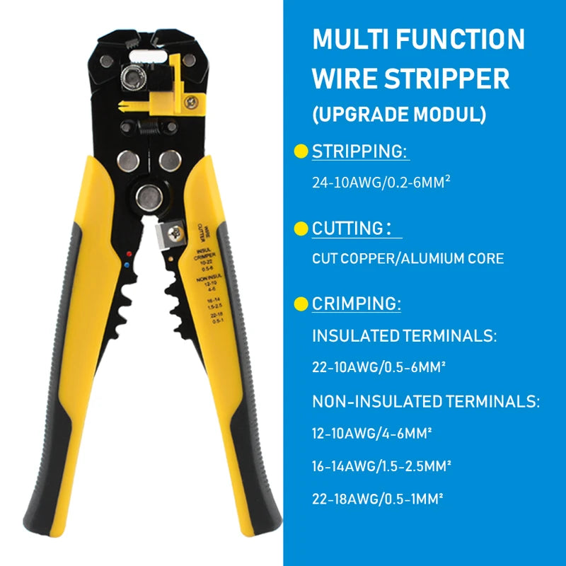 Automatic Wire Stripper, Cutter & Crimper Tool