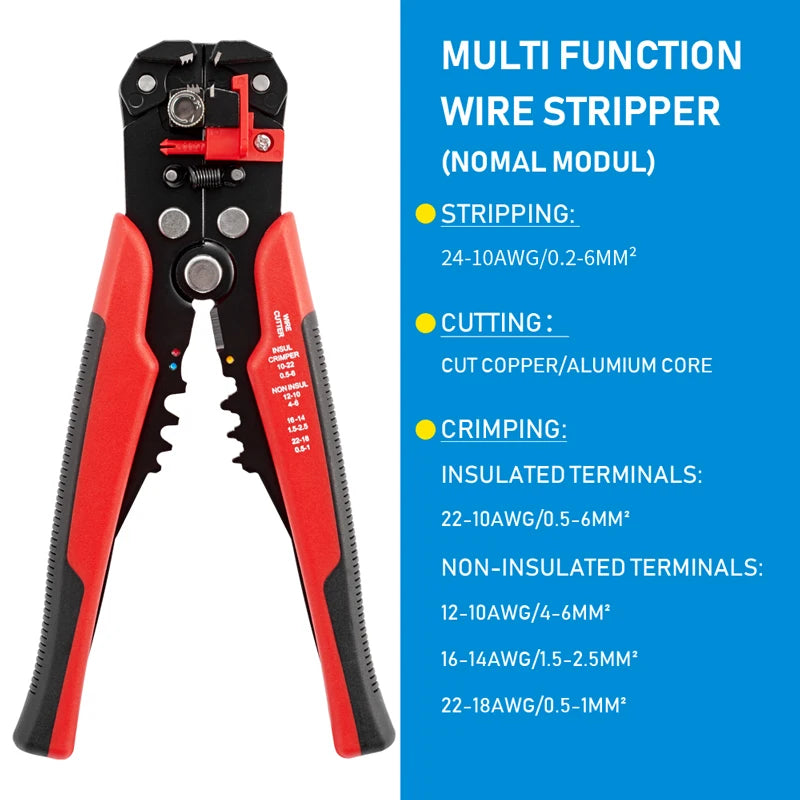 Automatic Wire Stripper, Cutter & Crimper Tool