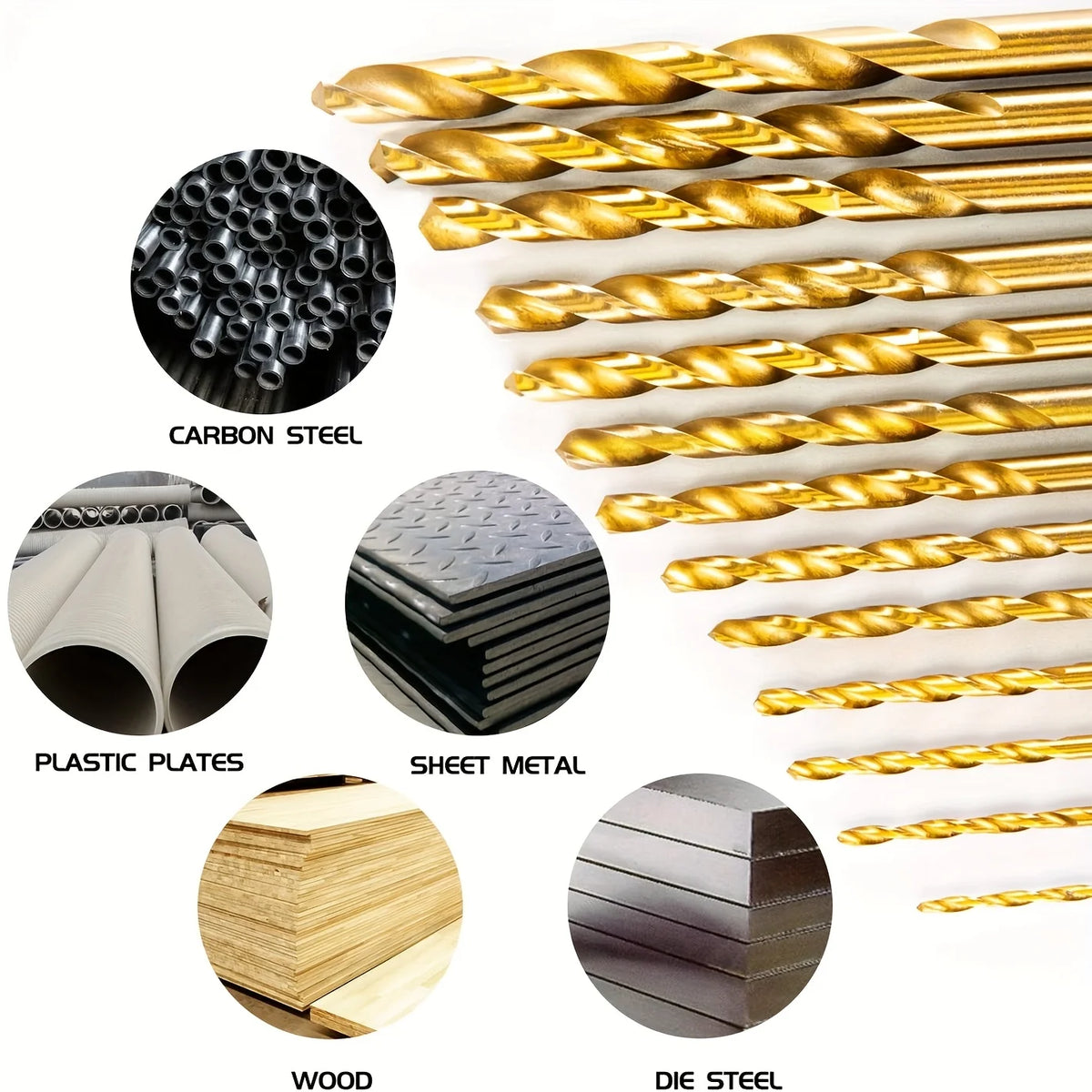 13-Piece Titanium HSS Drill Bit Set
