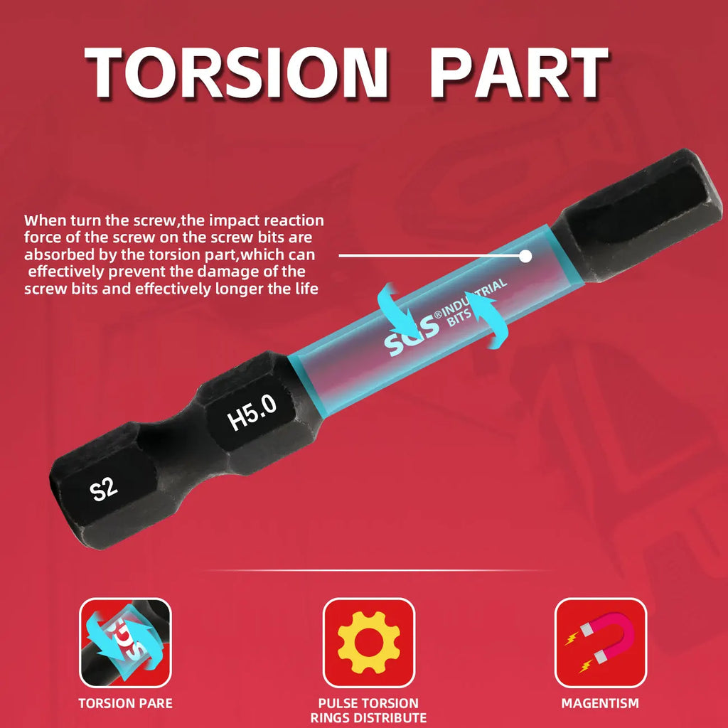 Industrial S2 Impact Driver Bit Set