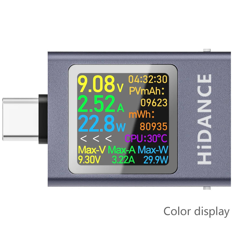 13-in-1 USB-C PD3.1 Power Meter & Fast Charging Tester (4.5–50V, 12A)
