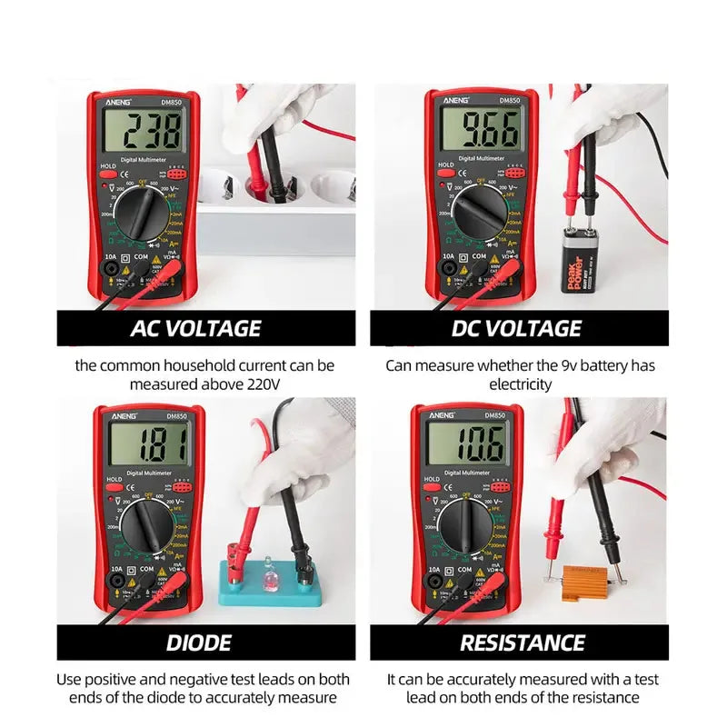 DM850 Professional Digital Multimeter – AC/DC Tester