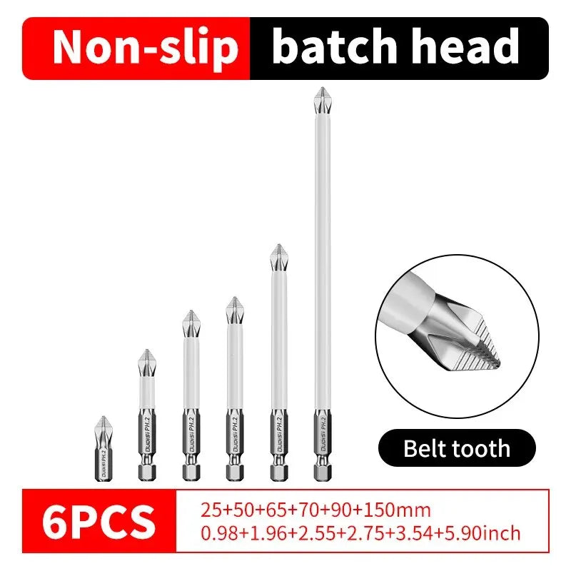 6-Piece Magnetic Phillips Screwdriver Bit Set