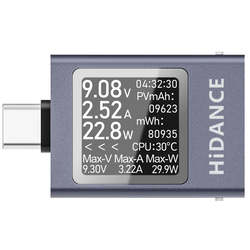 13-in-1 USB-C PD3.1 Power Meter & Fast Charging Tester (4.5–50V, 12A)