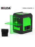 HILDA 2-Line Green Laser Level with Magnetic Bracket