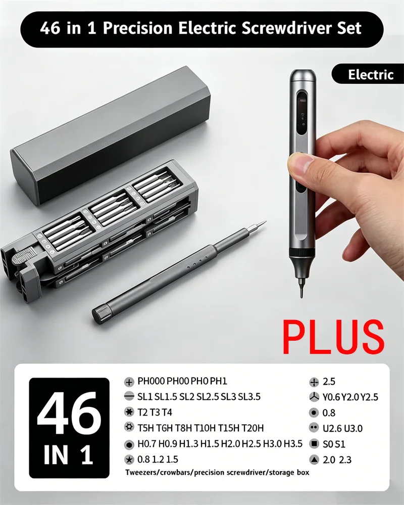 46-in-1 Precision Screwdriver Repair Tool Kit