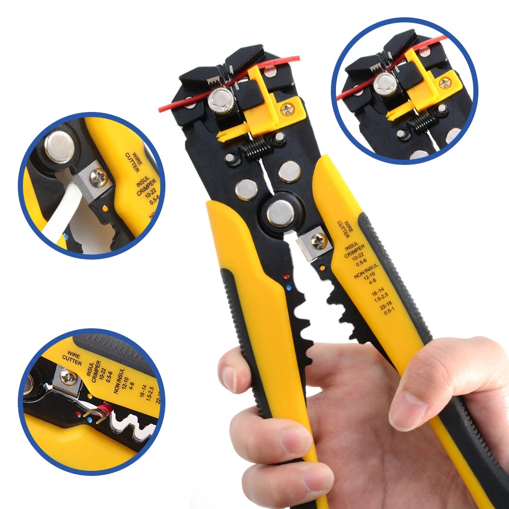 Automatic Wire Stripper, Cutter & Crimper Tool