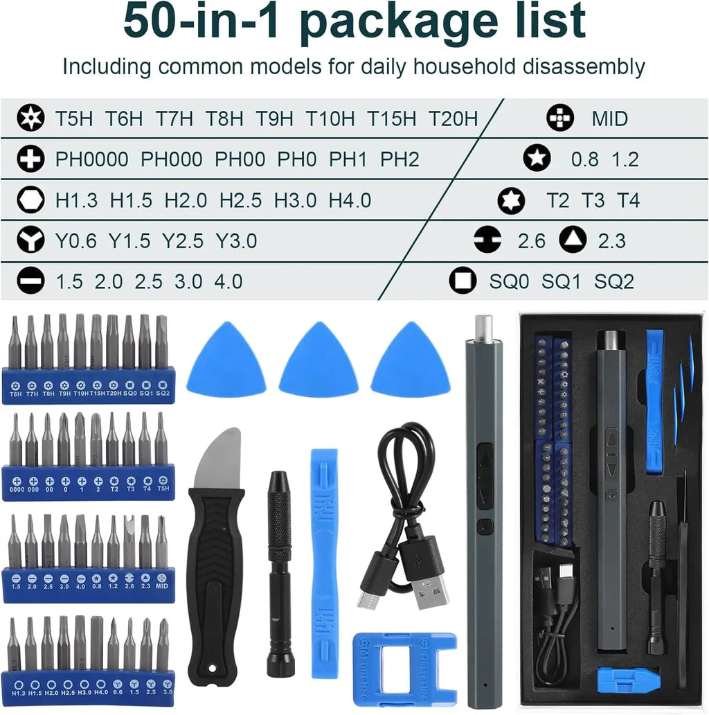 Cordless Precision Electric Screwdriver Set