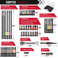58-Piece Impact Screwdriver Bit & Socket Tool Set