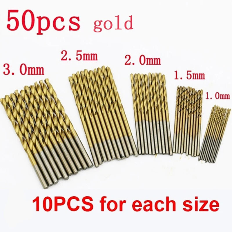 Titanium Coated HSS Micro Drill Bit Set