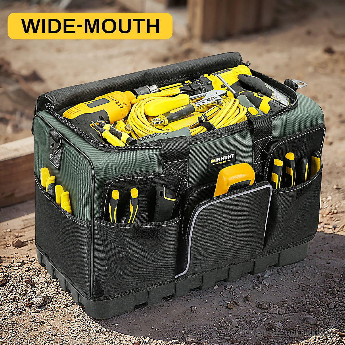 Heavy Duty Wide Mouth Tool Organiser Bag