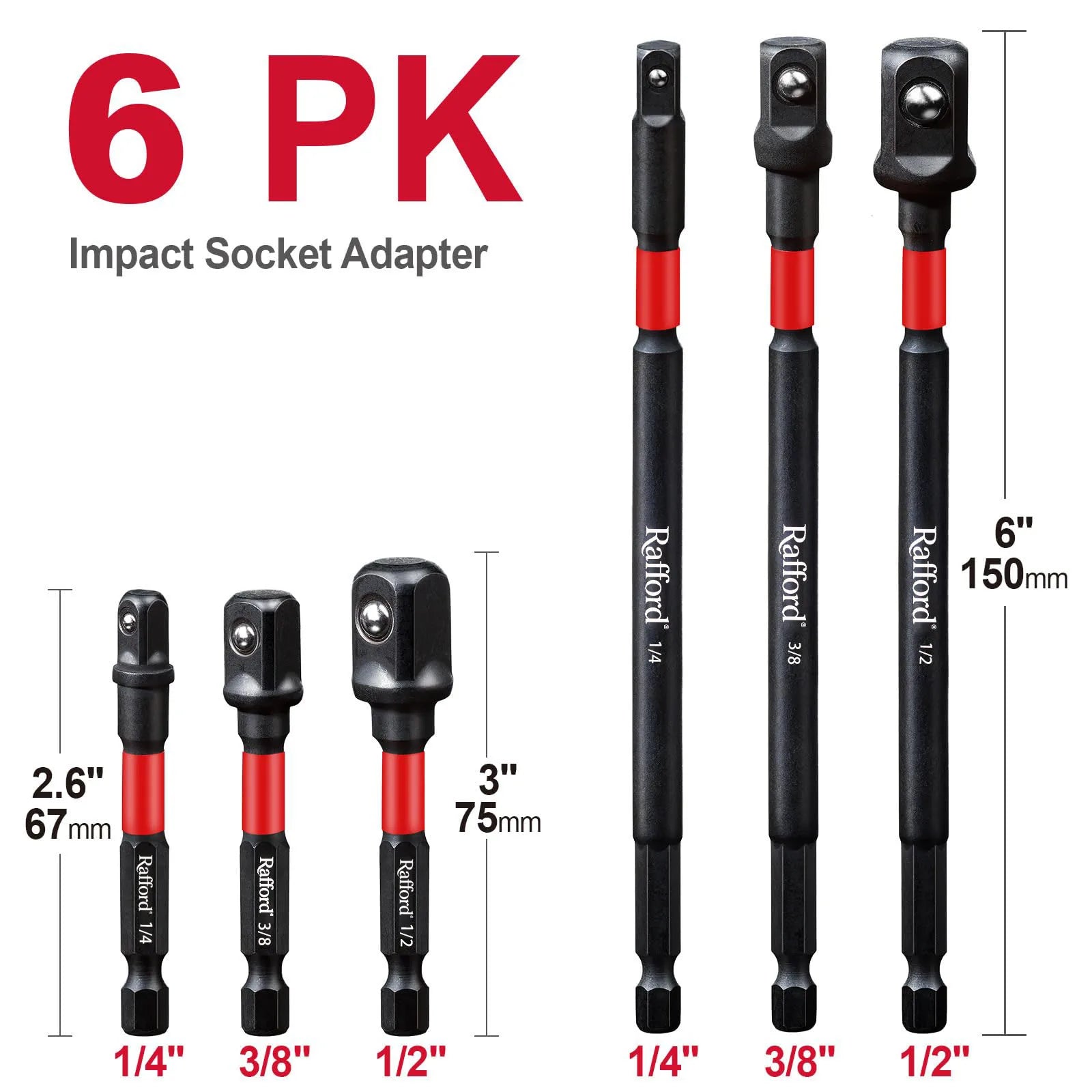 3-Piece Impact Socket Adapter Set