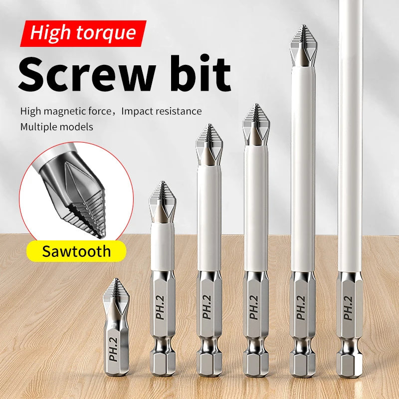 6-Piece Magnetic Phillips Screwdriver Bit Set