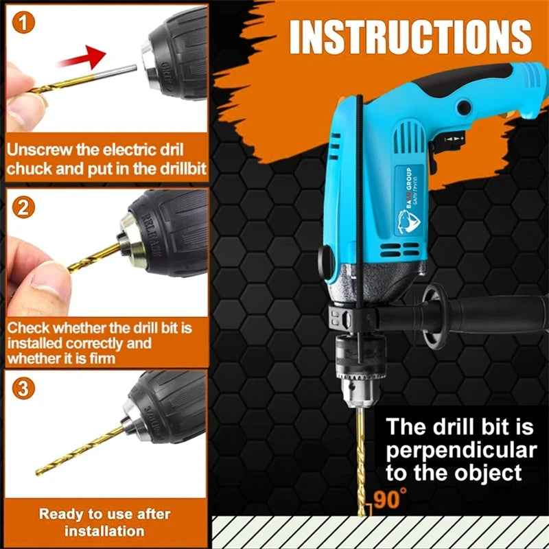 13-Piece Multi-Material Drill Bit Set