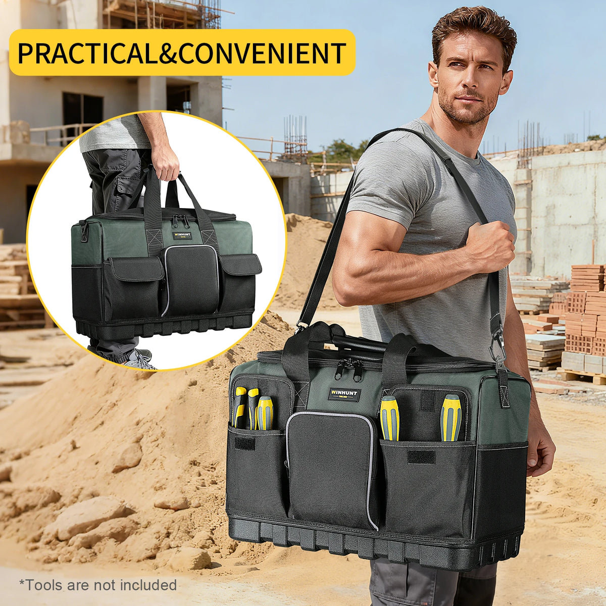 Heavy Duty Wide Mouth Tool Organiser Bag
