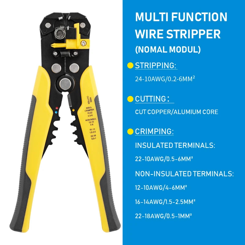 Automatic Wire Stripper, Cutter & Crimper Tool