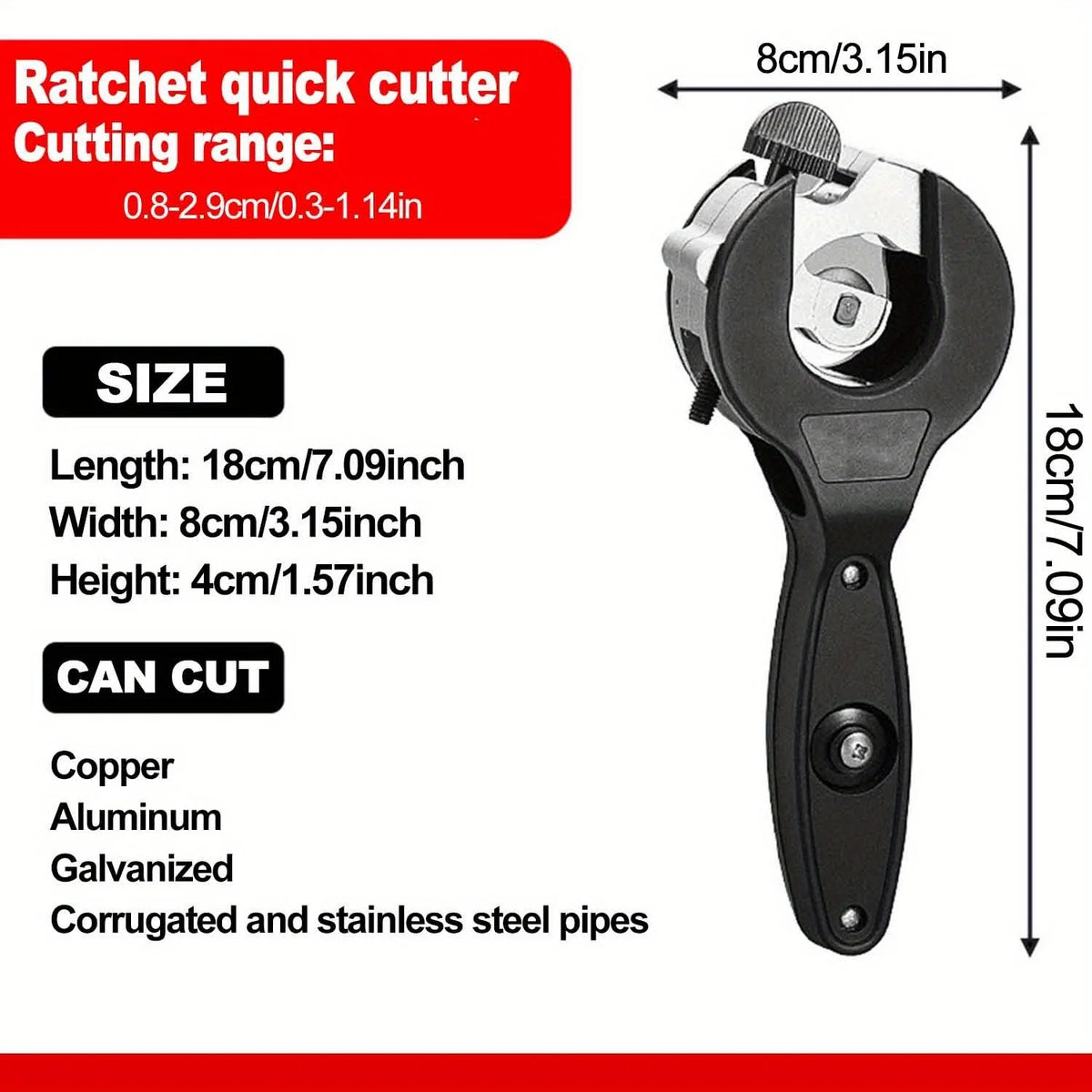 Professional Ratchet Pipe Cutter – Heavy-Duty Tube Cutting Tool