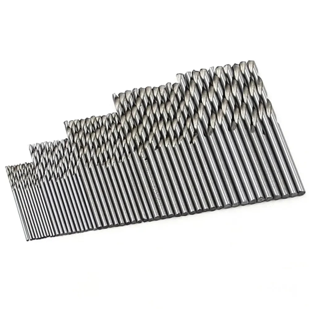 100-Piece Titanium HSS Drill Bit Set 1–3mm