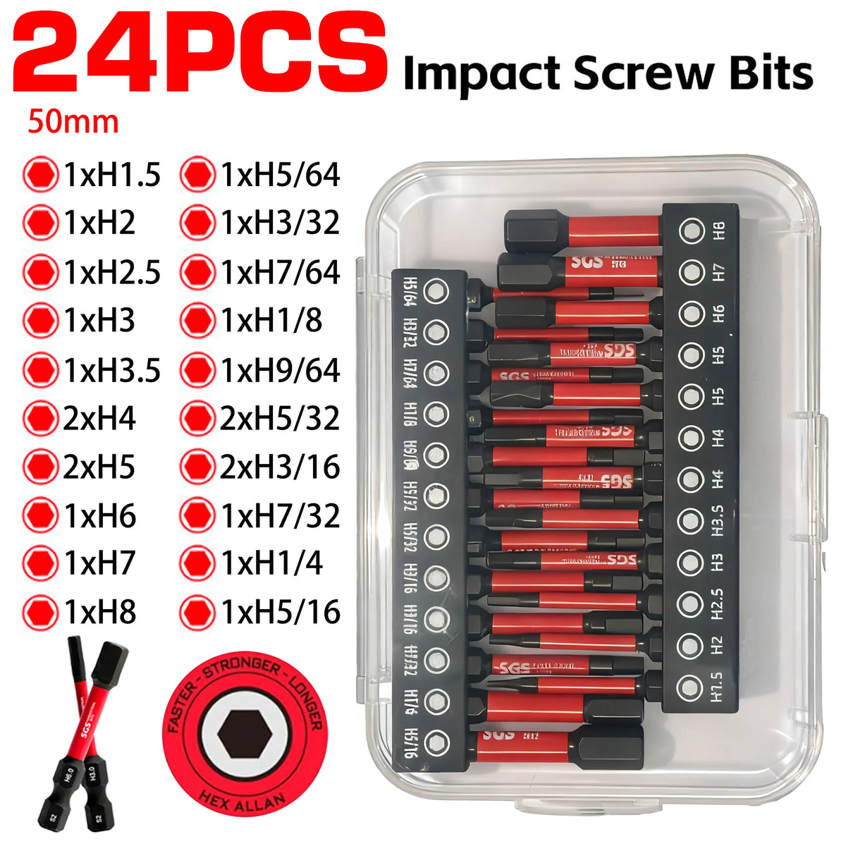 Industrial S2 Impact Driver Bit Set
