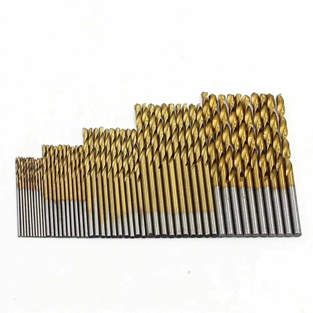 100-Piece Titanium HSS Drill Bit Set 1–3mm