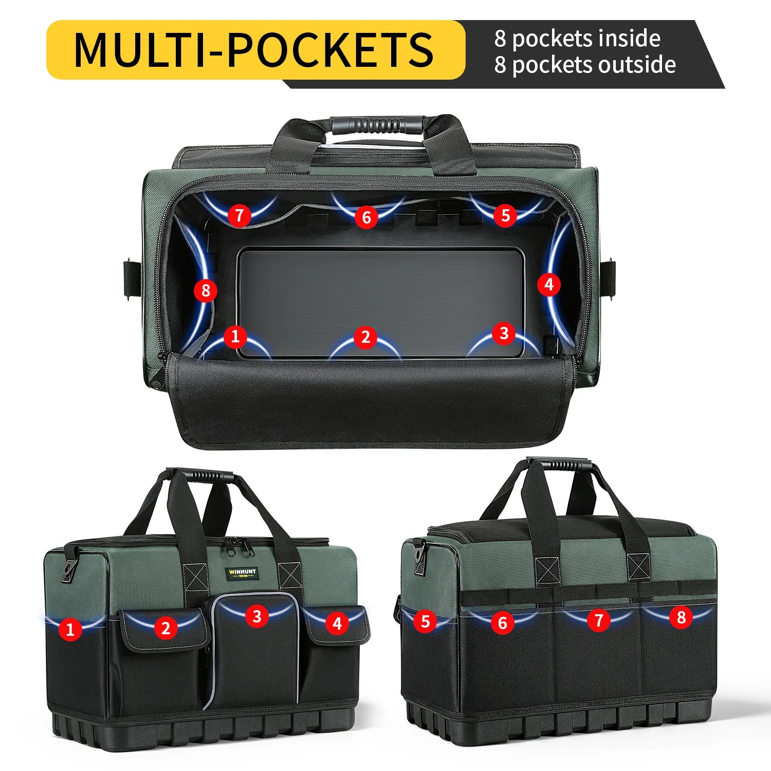 Heavy Duty Wide Mouth Tool Organiser Bag