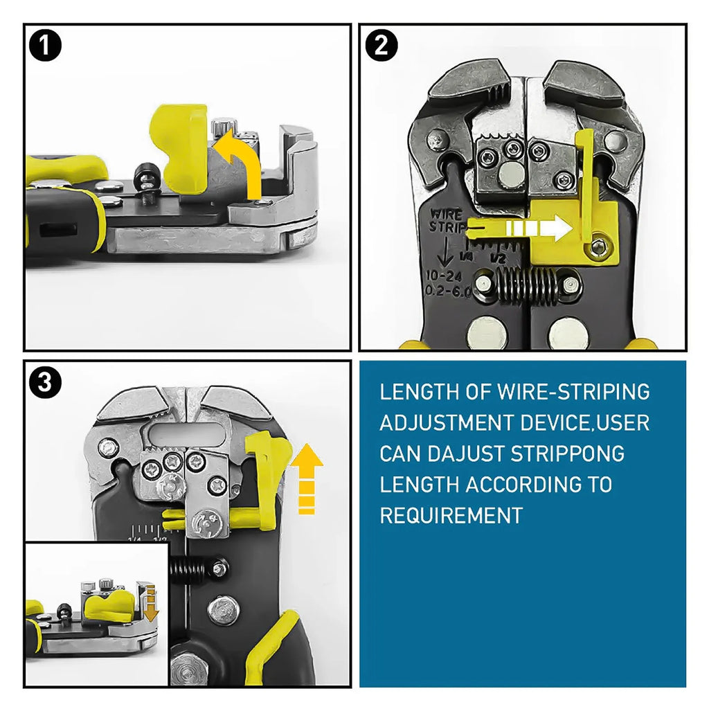 Professional Automatic Wire Stripper, Cutter & Crimper