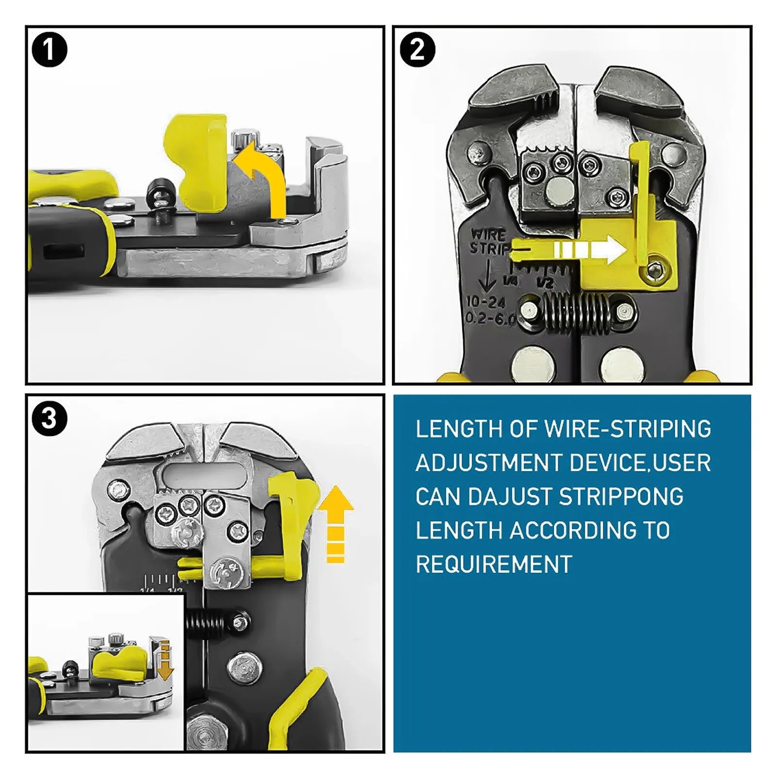 Professional Automatic Wire Stripper, Cutter & Crimper