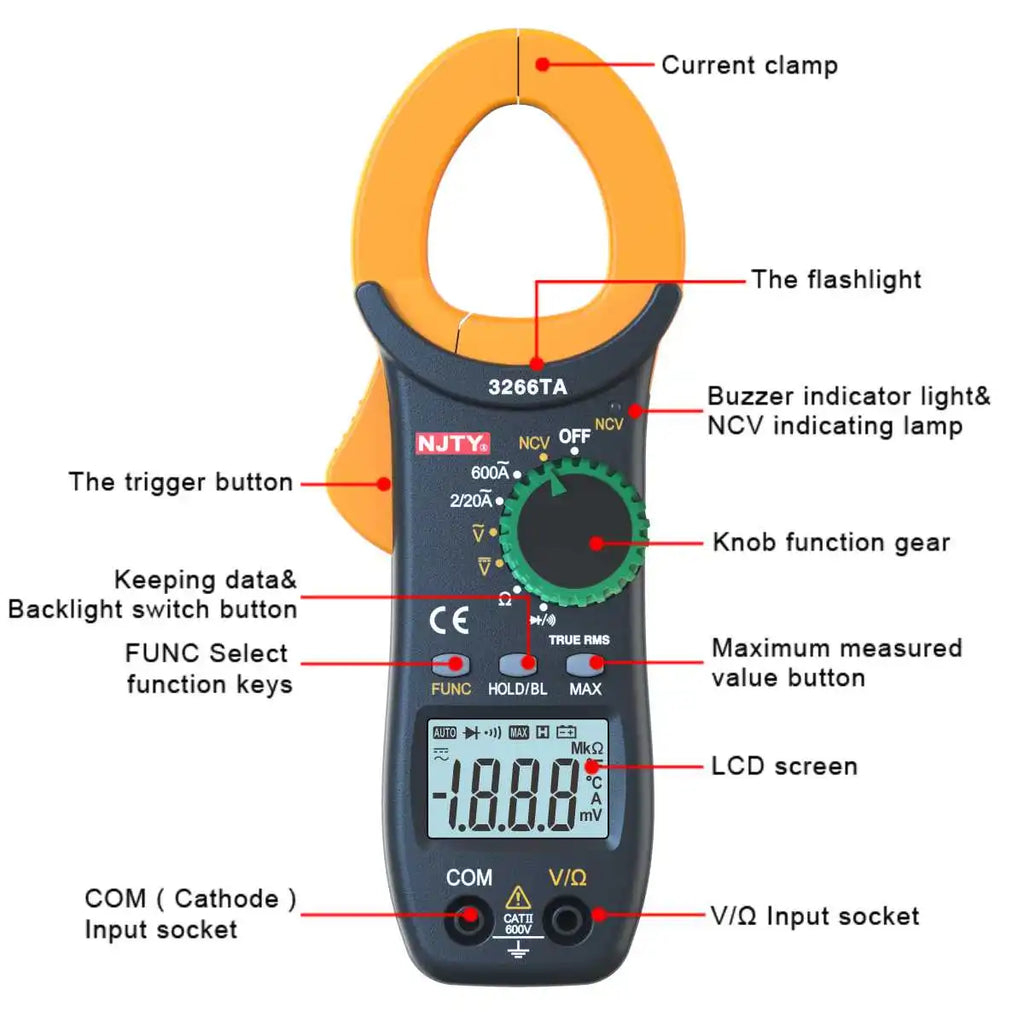 Digital Clamp Meter Tester