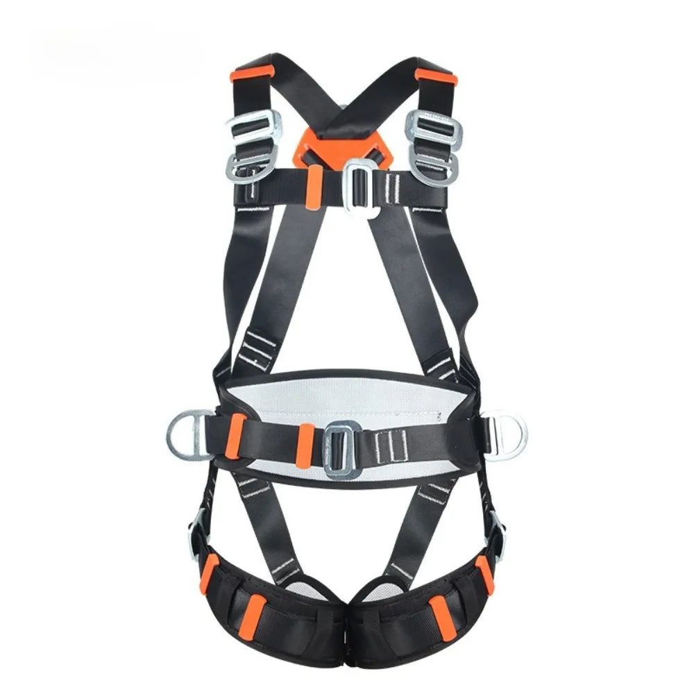 Professional 5-Point Full Body Safety Harness with Lanyard