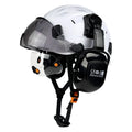 Construction Safety Helmet with Built-In Goggles & Earmuffs