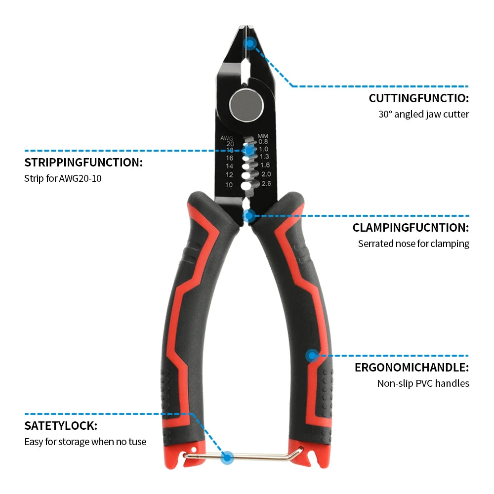 Automatic Wire Stripper, Cutter & Crimping Tool – Professional Electrician Hand Tool
