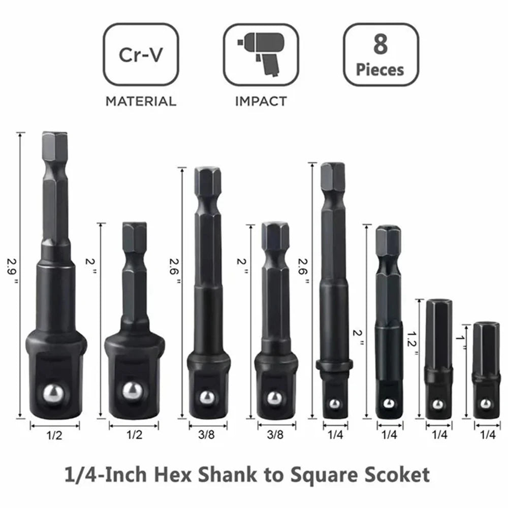 Impact Socket Adapter & Reducer Set
