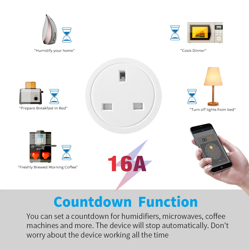 20A Smart Wi-Fi Plug Socket