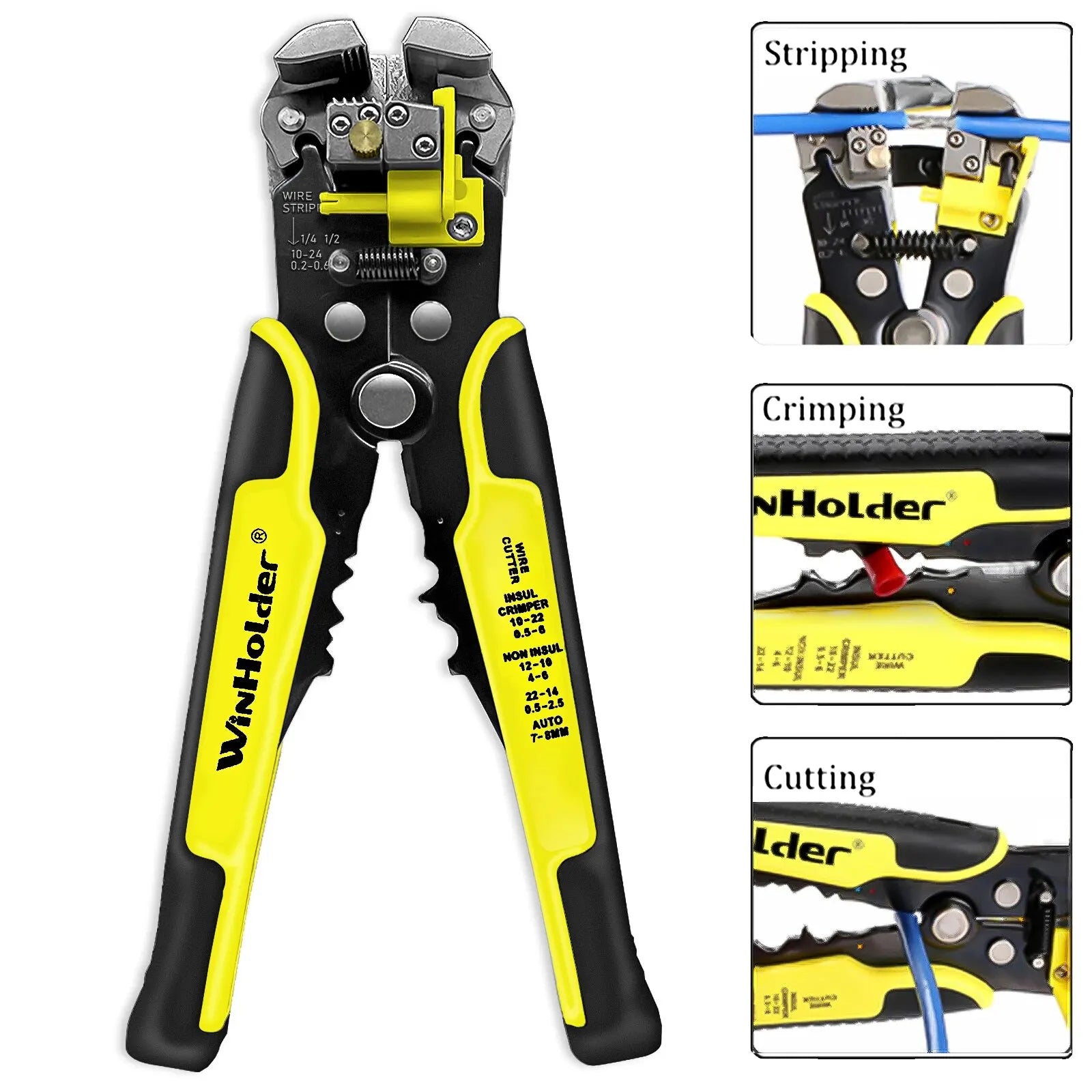 Professional Automatic Wire Stripper, Cutter & Crimper