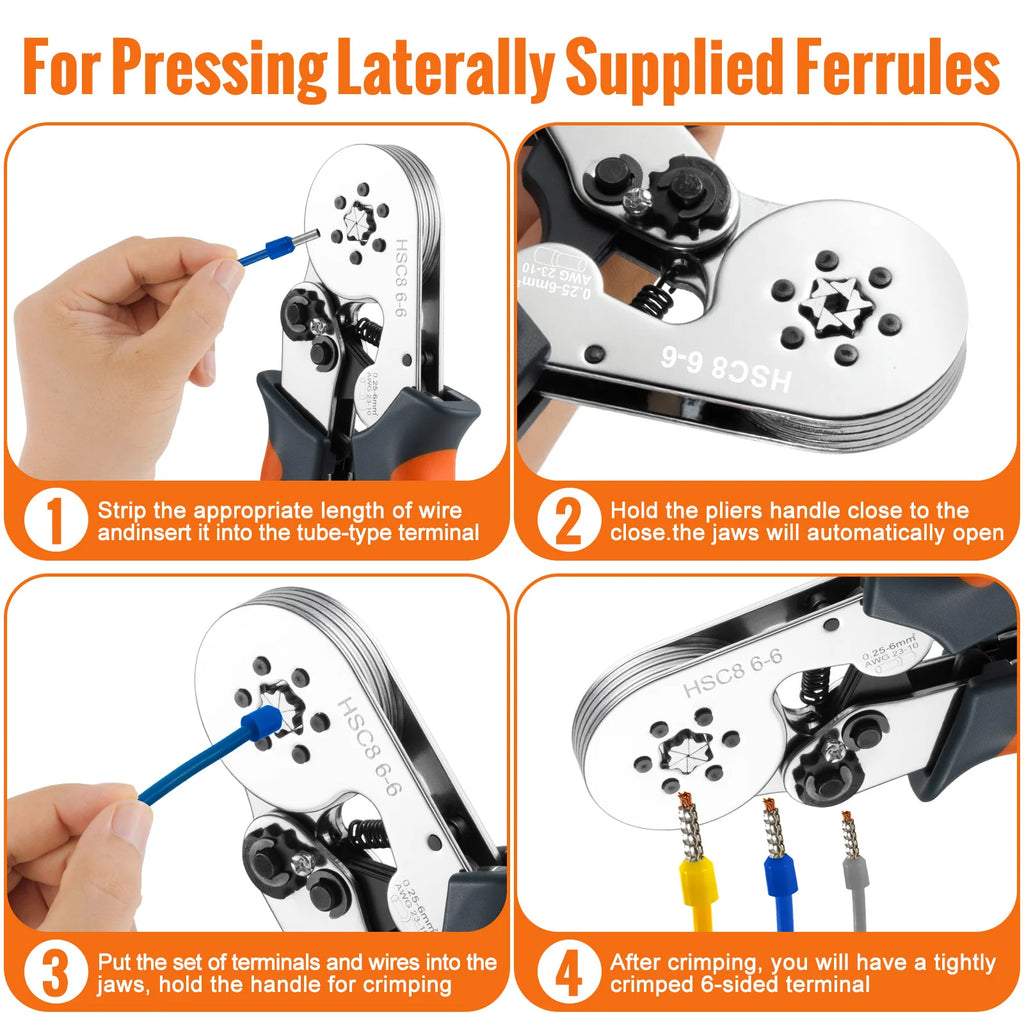 Professional Automatic Wire Stripper, Cutter & Ferrule Crimping Tool