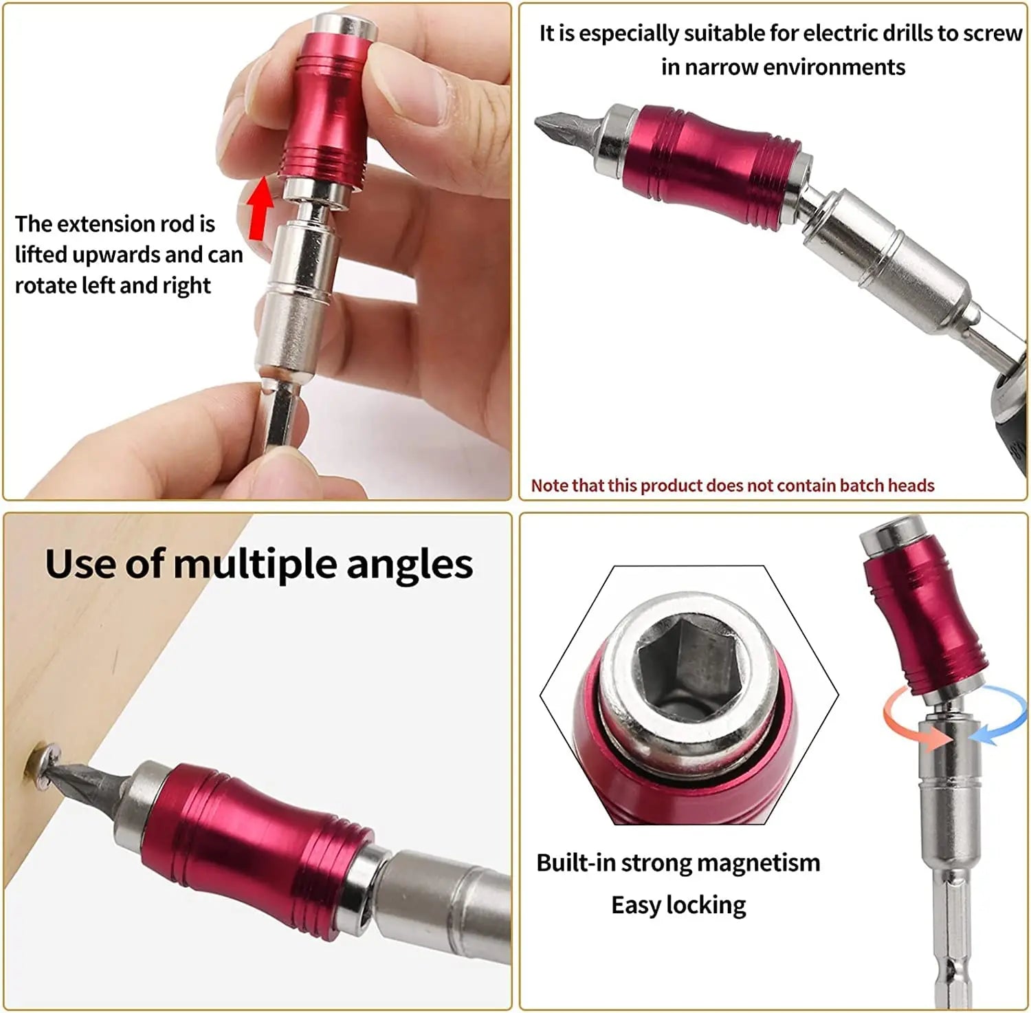 Magnetic Swivelling Drill Bit Holder Set