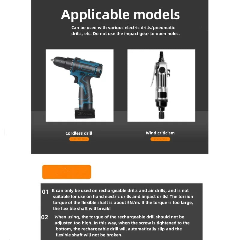 Flexible Drill Bit Extension Shaft