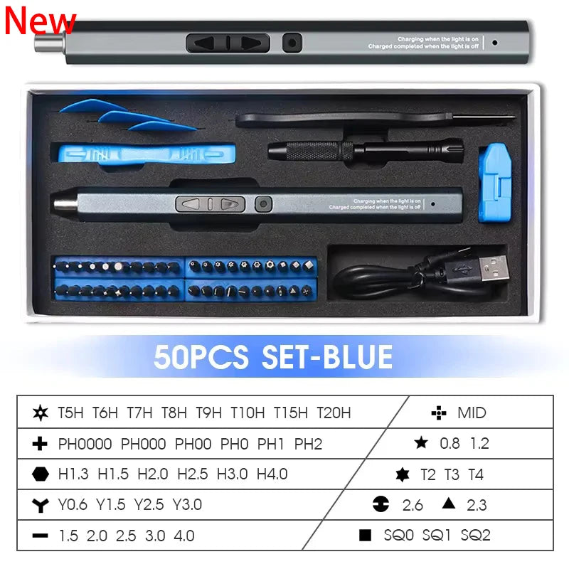 Rechargeable Precision Electric Screwdriver Set – 12 to 50 Pieces