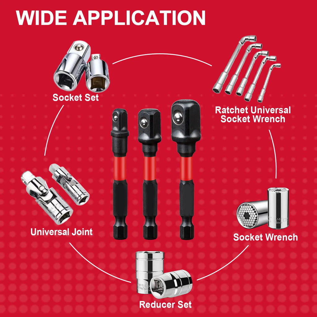 3-Piece Impact Socket Adapter Set