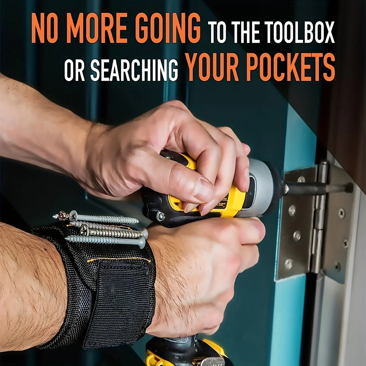 Magnetic Wristband Tool Holder – Strong Magnetic Wrist Strap for Screws & Drill Bits