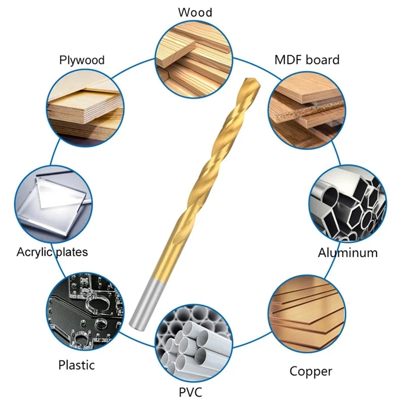 13-Piece Multi-Material Drill Bit Set