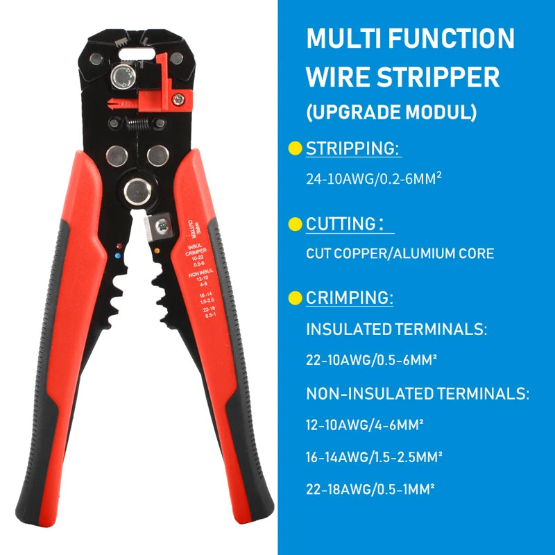 Automatic Wire Stripper, Cutter & Crimper Tool