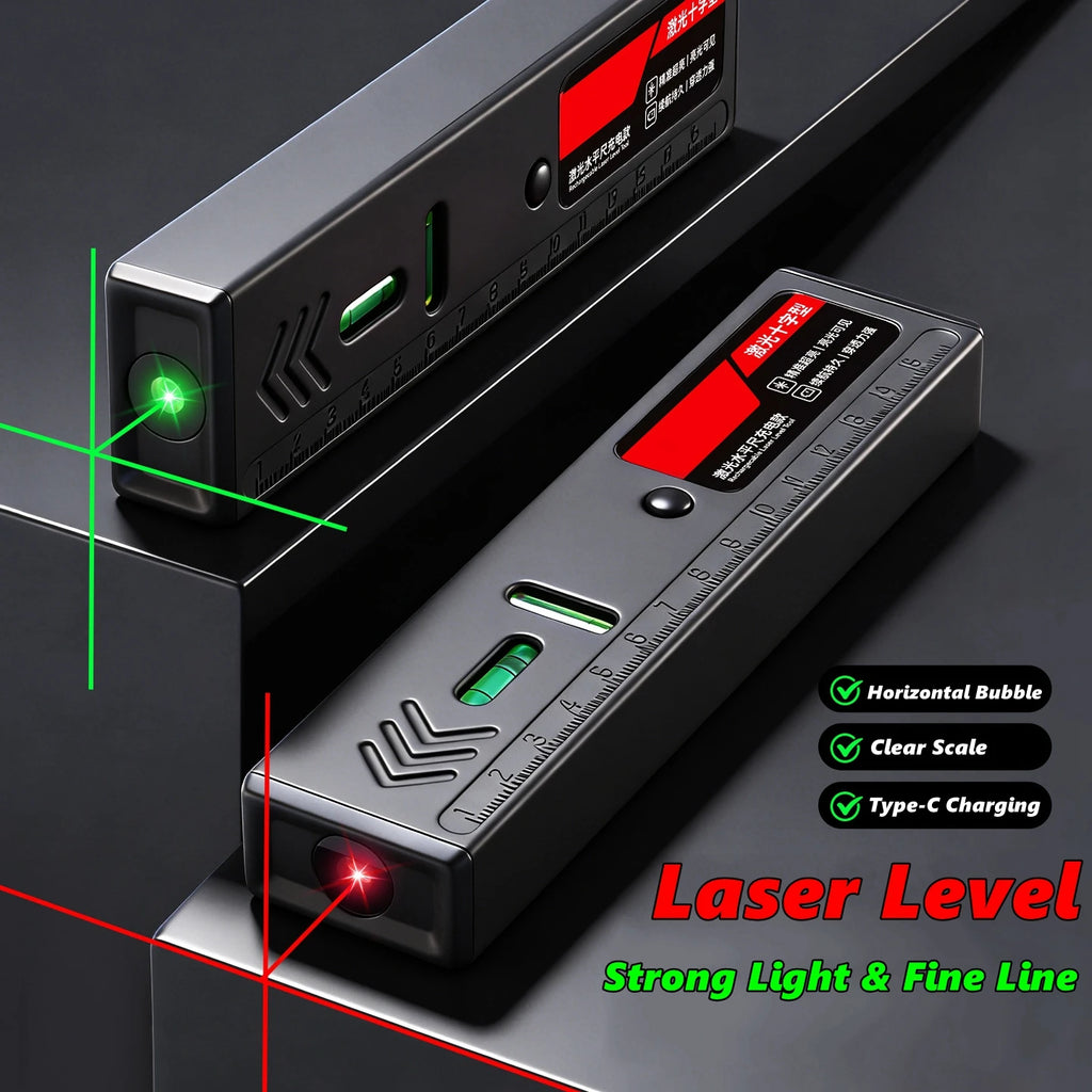 Professional Green Beam Laser Level – Cross Line Level with Magnetic Base