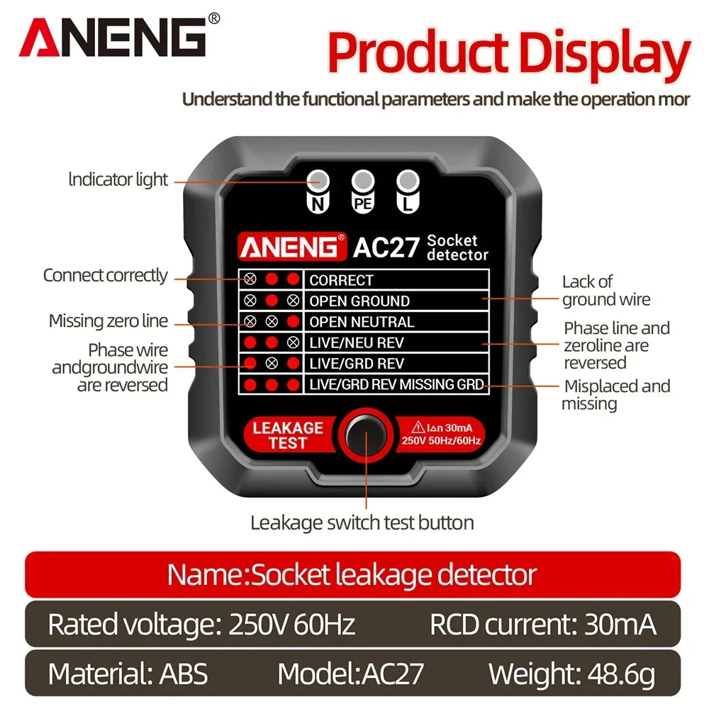 ANENG AC27 Socket Tester