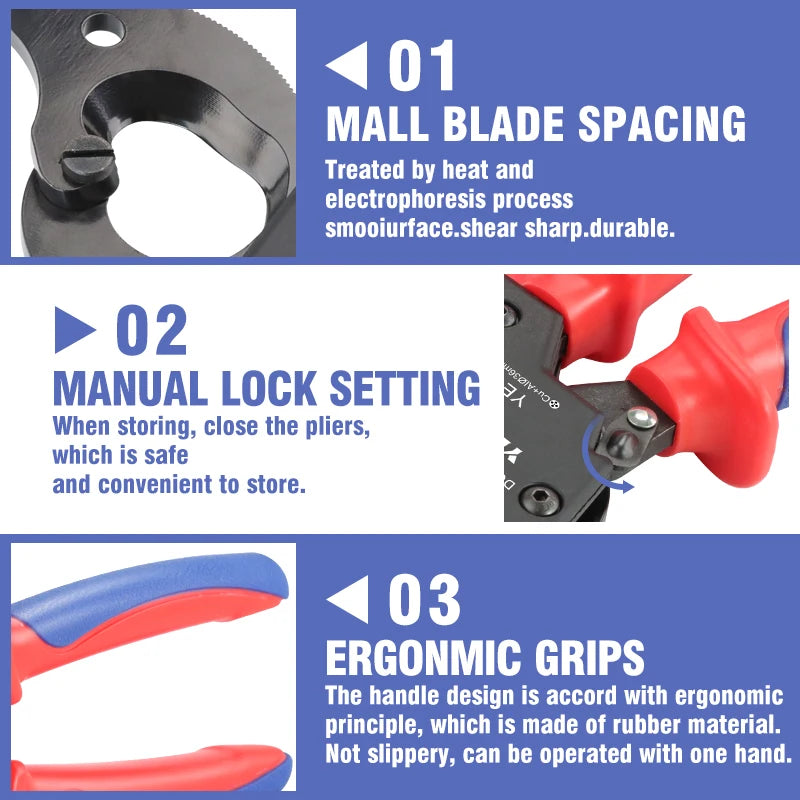 Heavy-Duty Ratcheting Cable Cutters – Up to 240mm² Copper & Aluminium