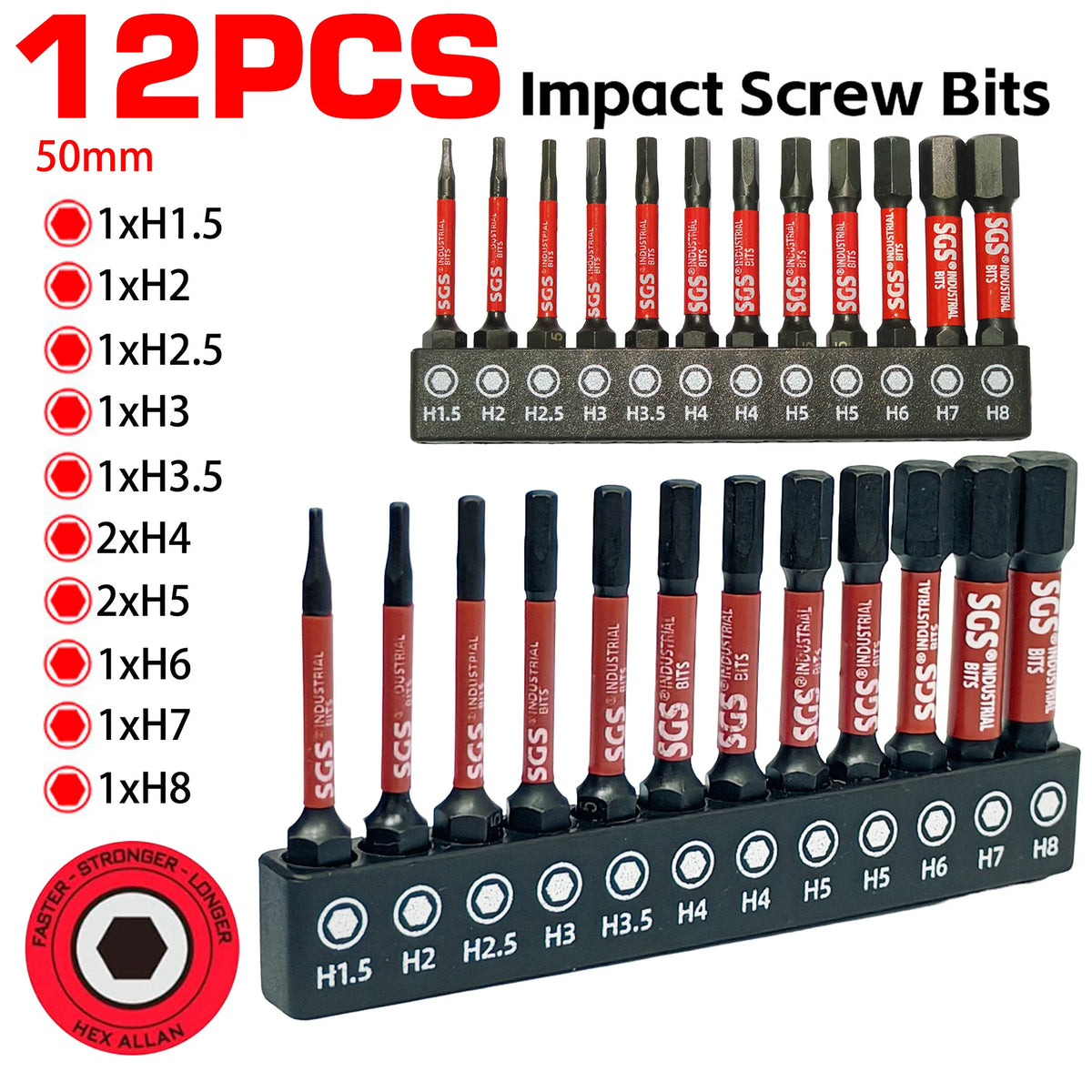 Industrial S2 Impact Driver Bit Set